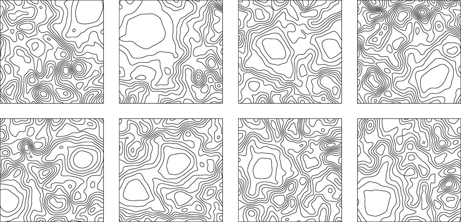 Line Topographic Collection vector