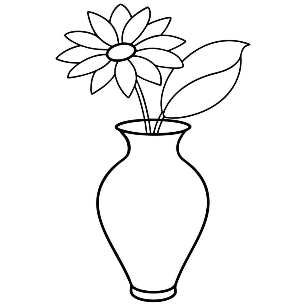 Fresh Flowers in a Vase vector