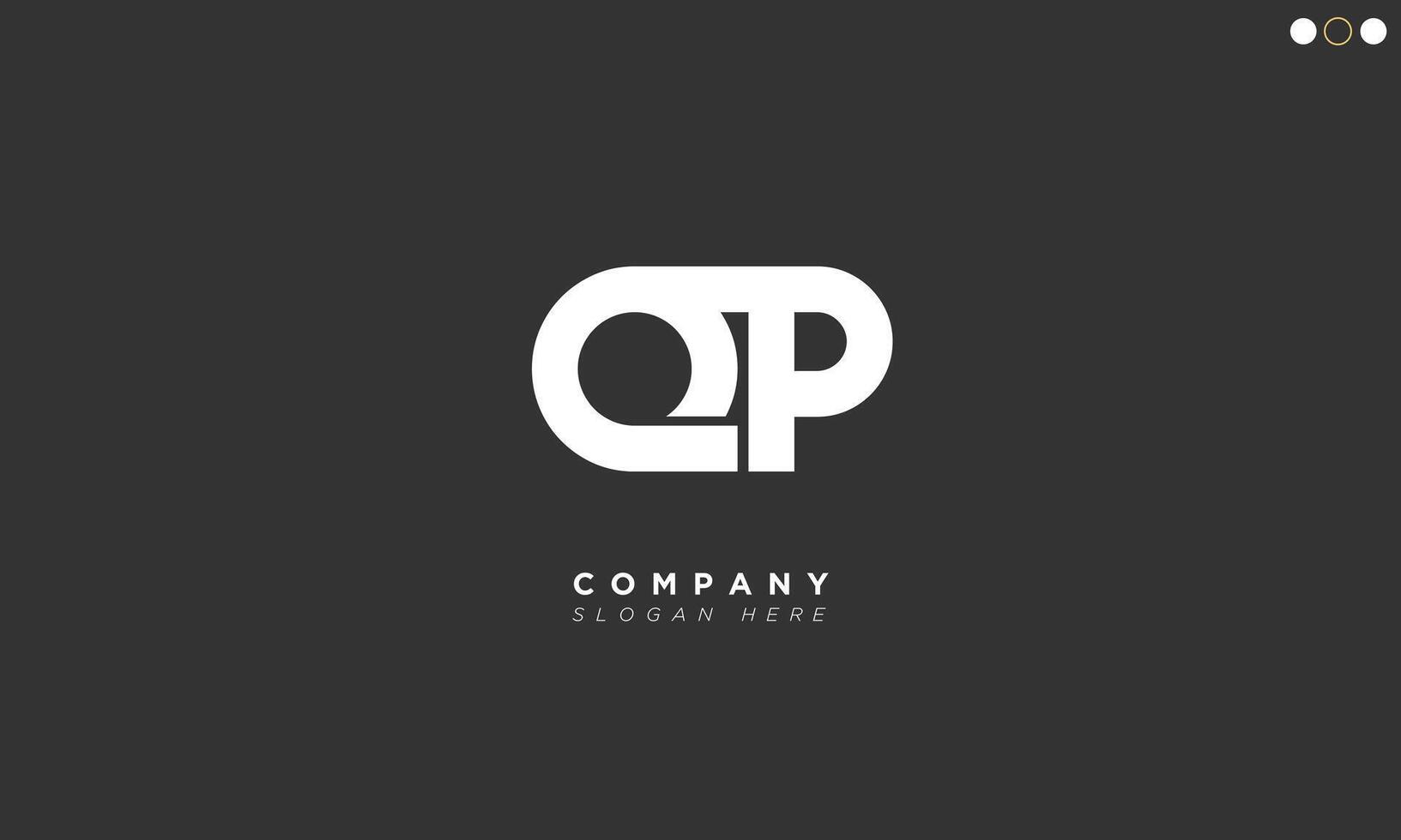 QP Alphabet letters Initials Monogram logo vector