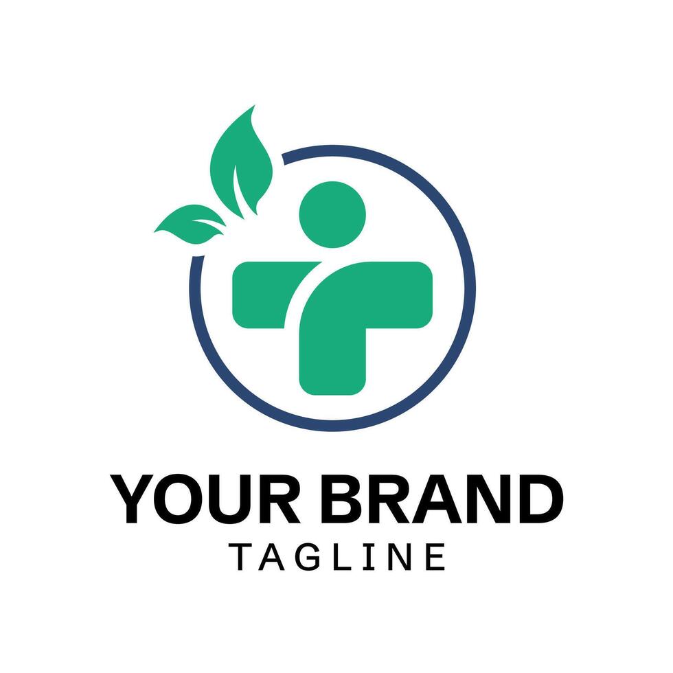 Unique Logo Design Combining Health and Nature vector
