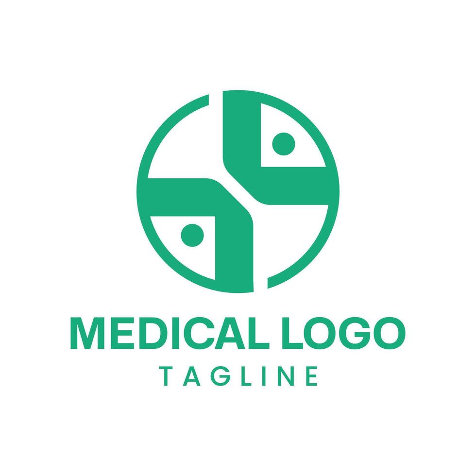Universal Health Symbol Minimalist Medical Logo vector