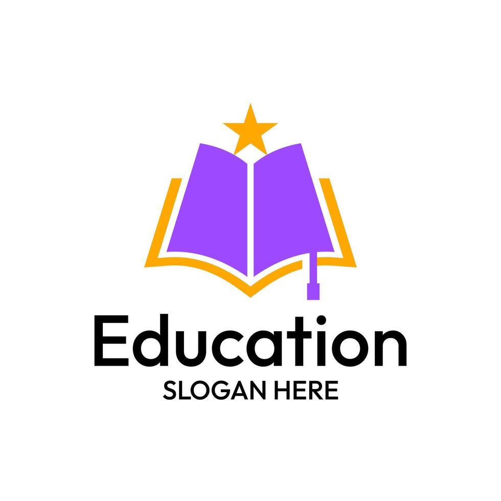 Book and Star Education Logo vector