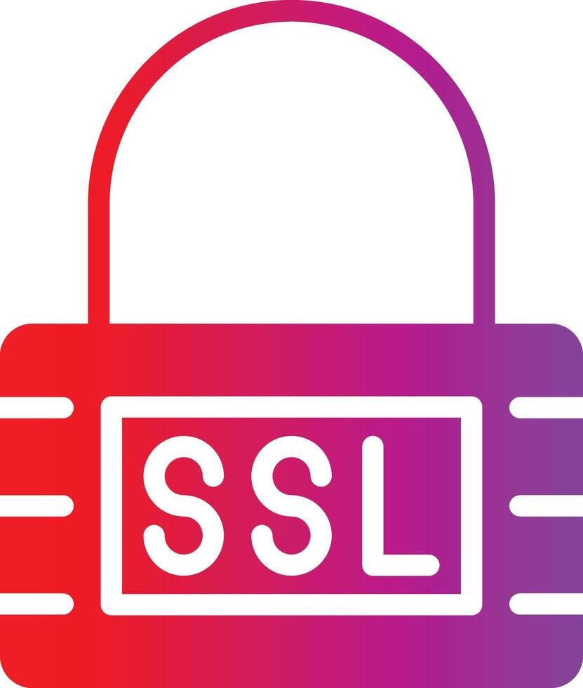 The ssl logo is shown in a purple and red color vector