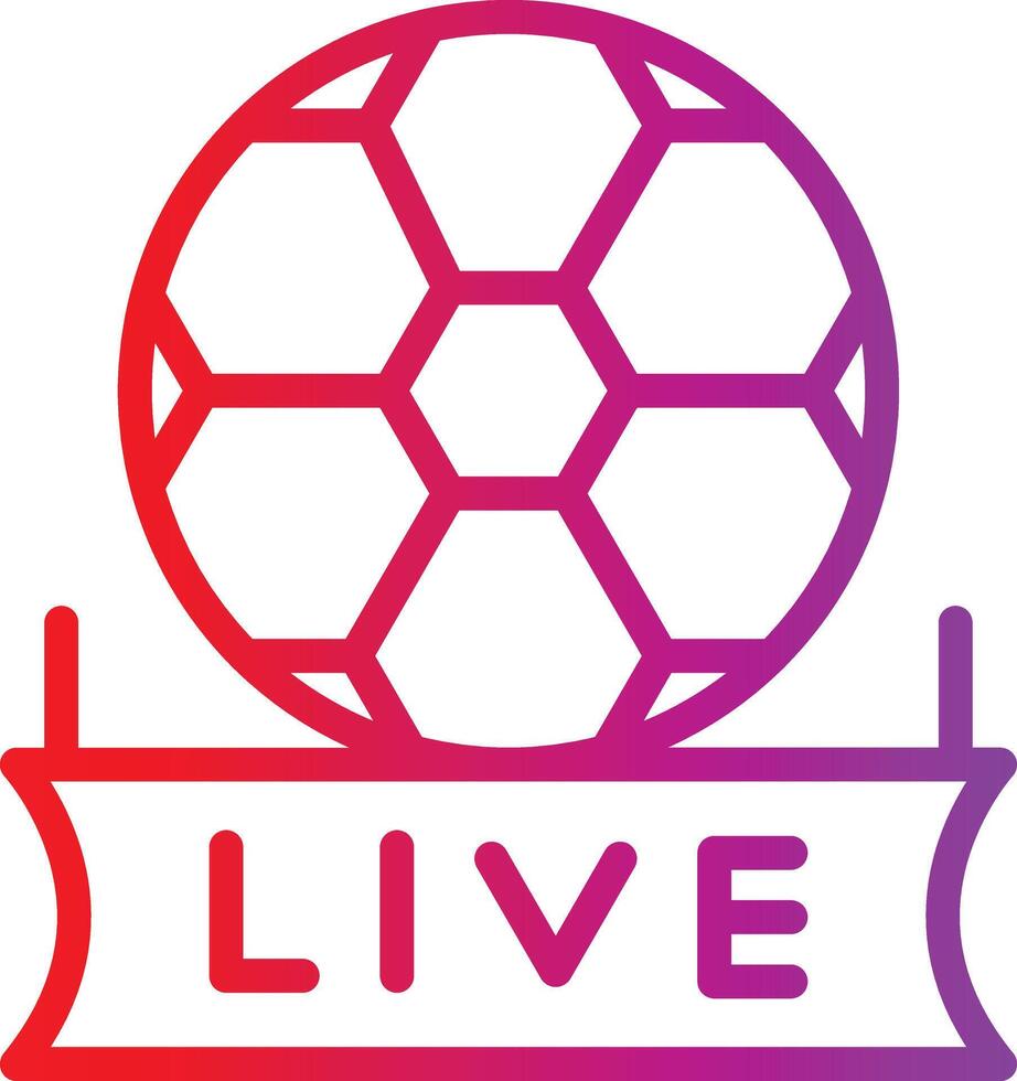 The live logo with a soccer ball vector