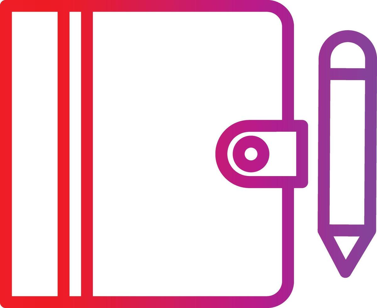 A notebook and pen icon on a white background vector