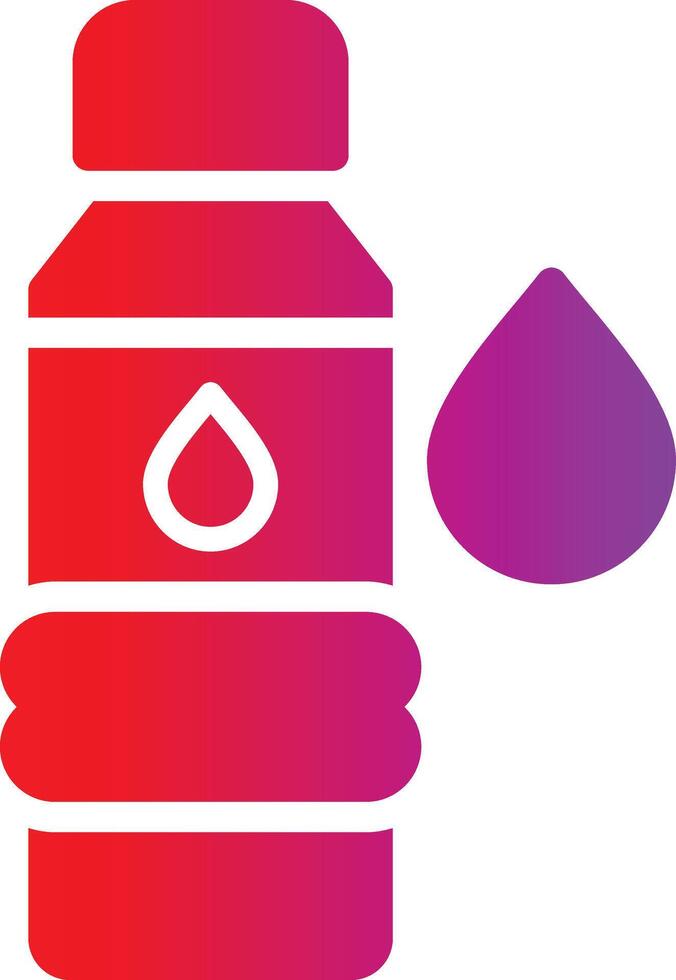 A bottle of water and a drop of liquid vector