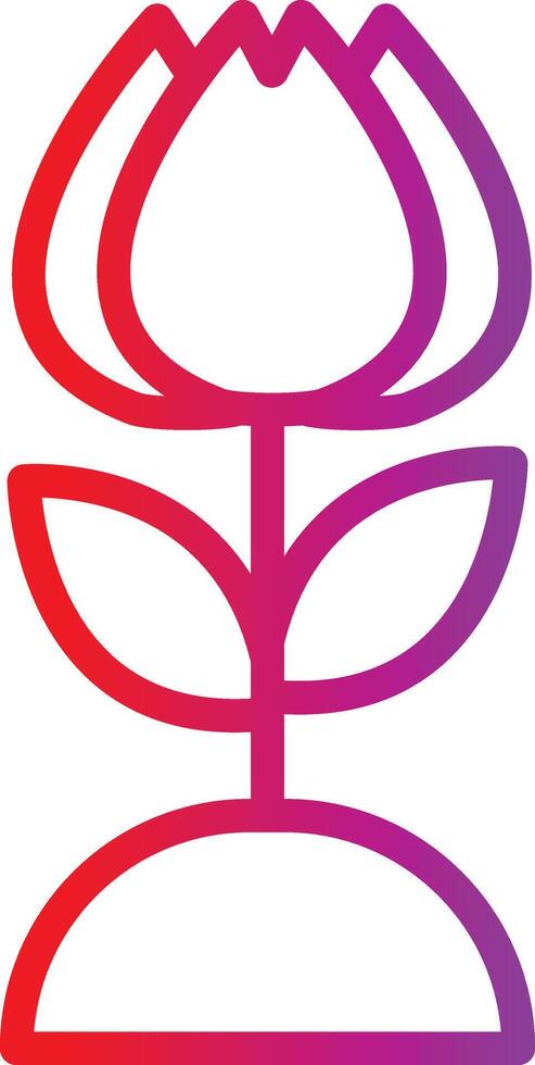 A red and purple flower icon vector