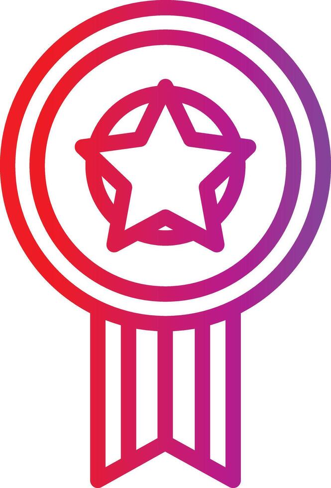 A purple star with a ribbon around it vector