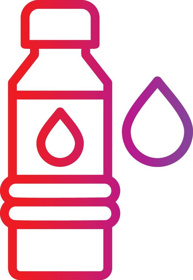 A bottle of water with a drop of liquid vector