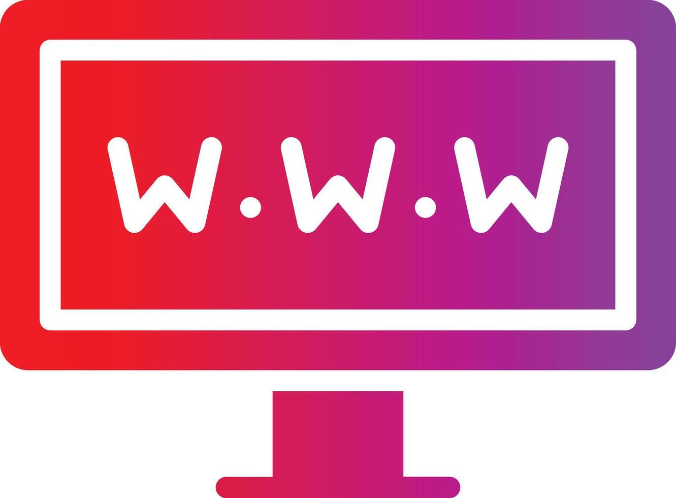 A computer monitor with the word ww on it vector