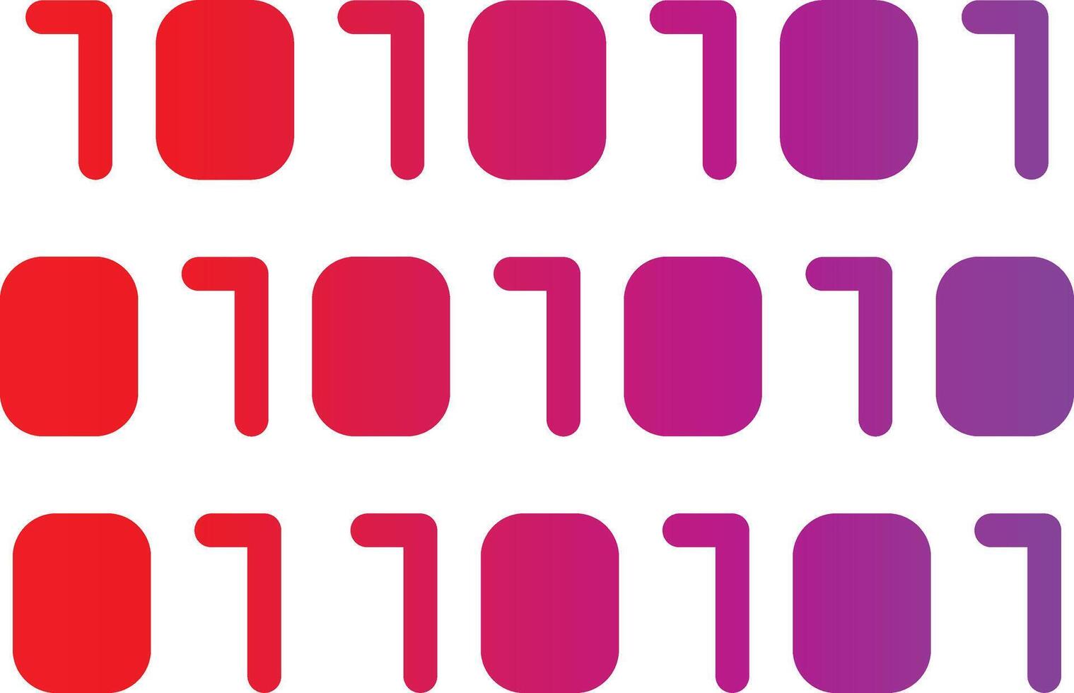 Binary code, red and purple vector