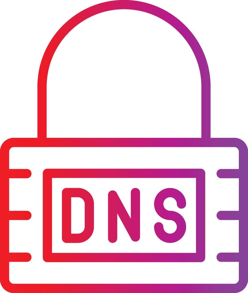 Dns lock icon vector