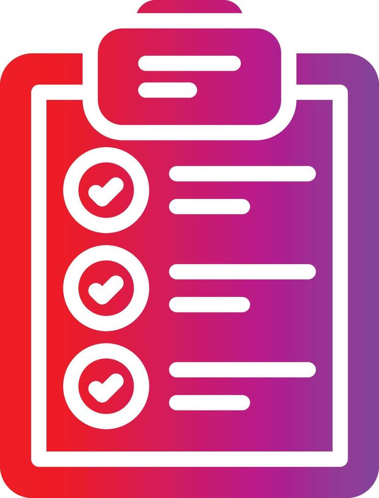 A clipboard with check marks on it vector