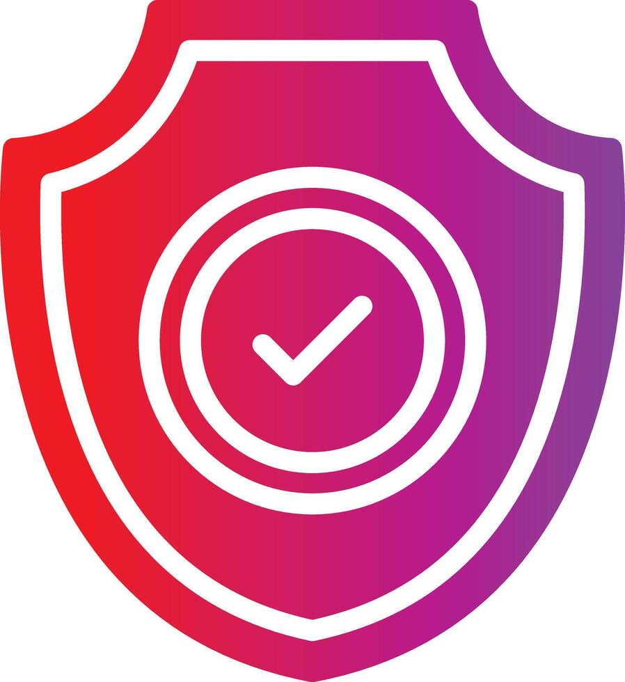 A shield with a check mark on it vector