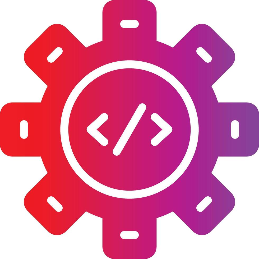A gearwheel with a code symbol on it vector