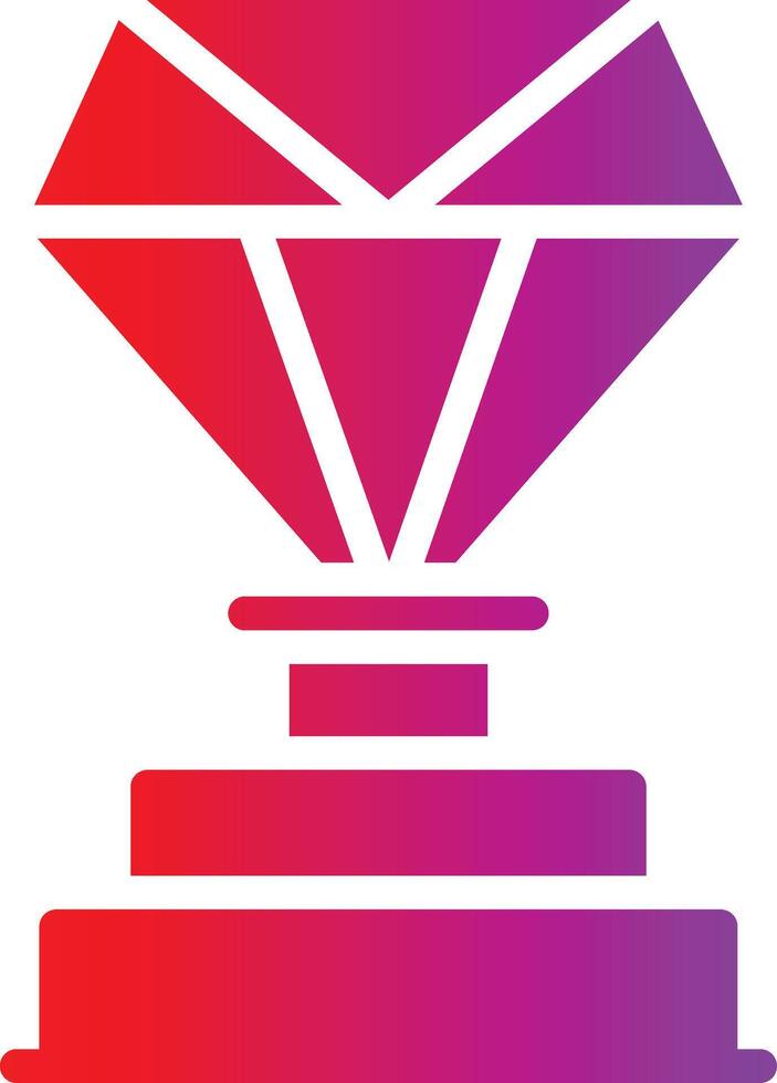 A red and purple diamond icon vector
