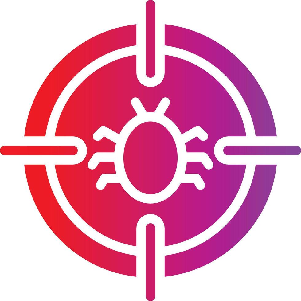 A red and purple logo with a spider in the center vector