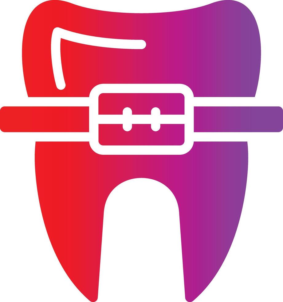 A tooth with a belt around it vector