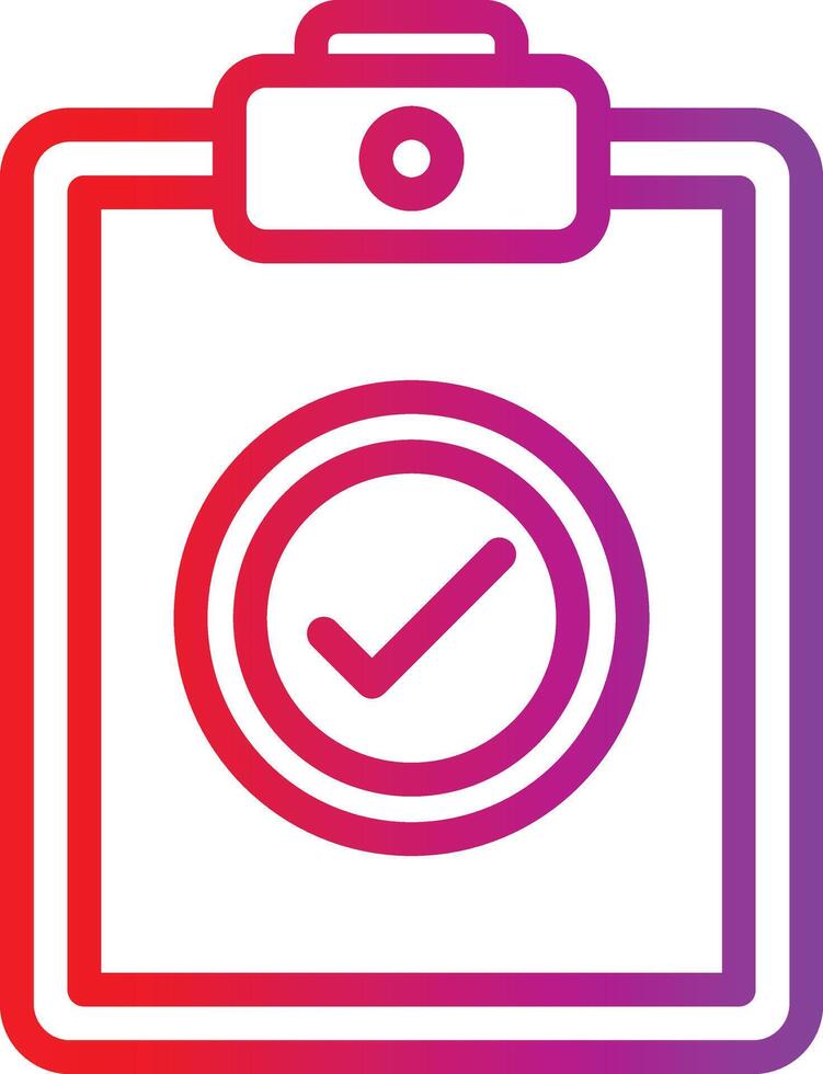 A clipboard with a check mark on it vector
