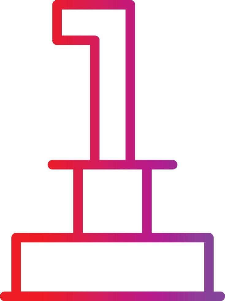 The number one icon on a white background vector