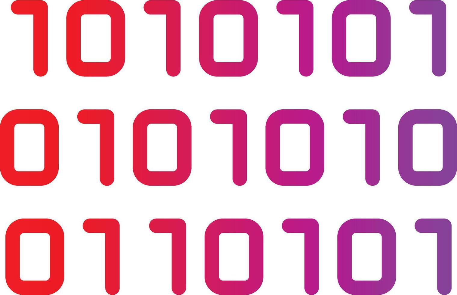 Binary code on white background vector