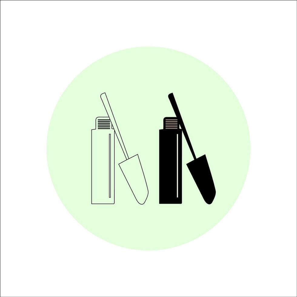mascara cosmetic icon vectors illustration