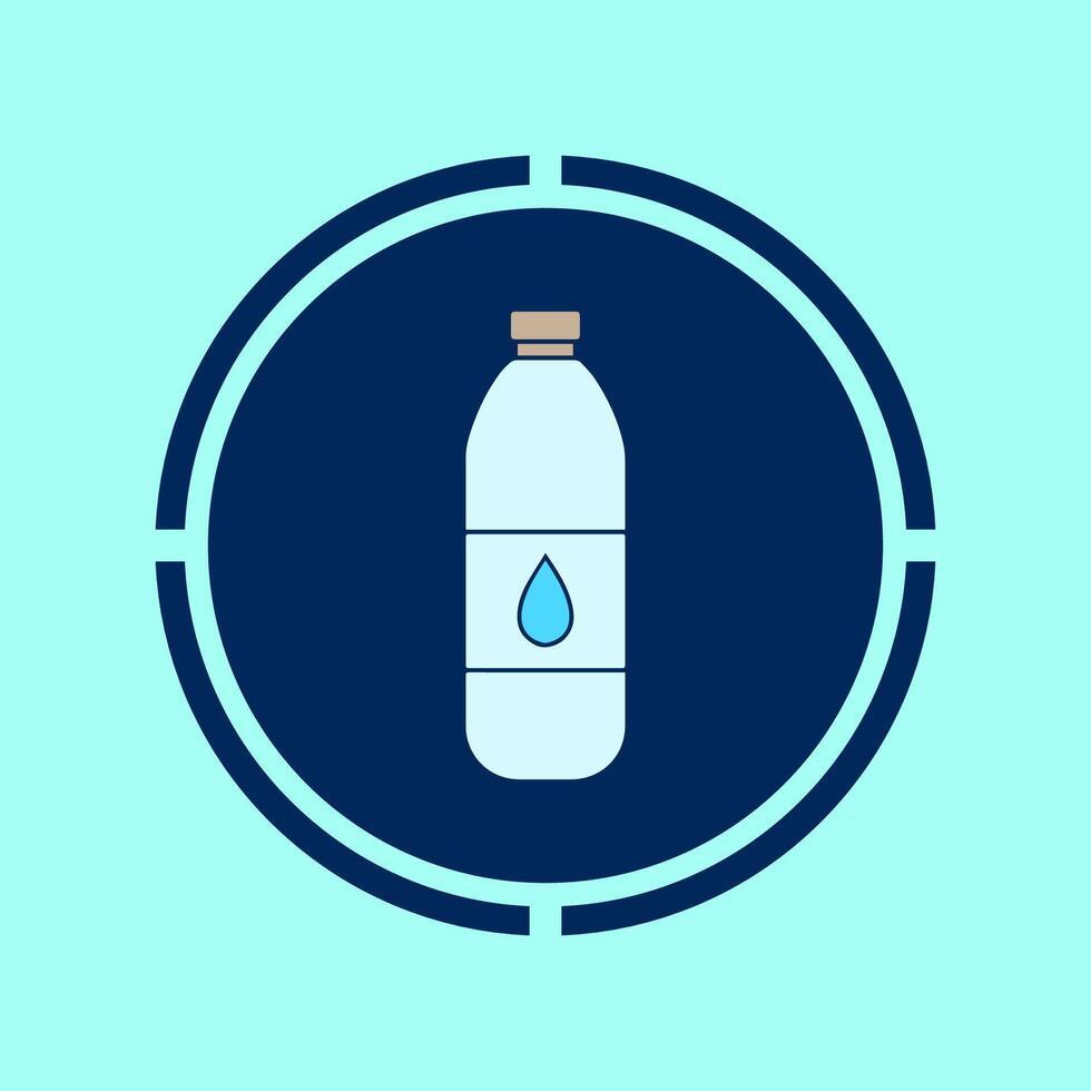 mineral water bottle icon vector