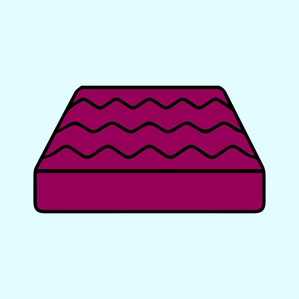 simple icon illustration of a mattress vector
