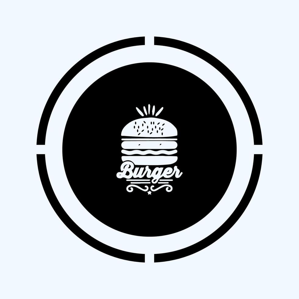 single burger icon vectors illustration