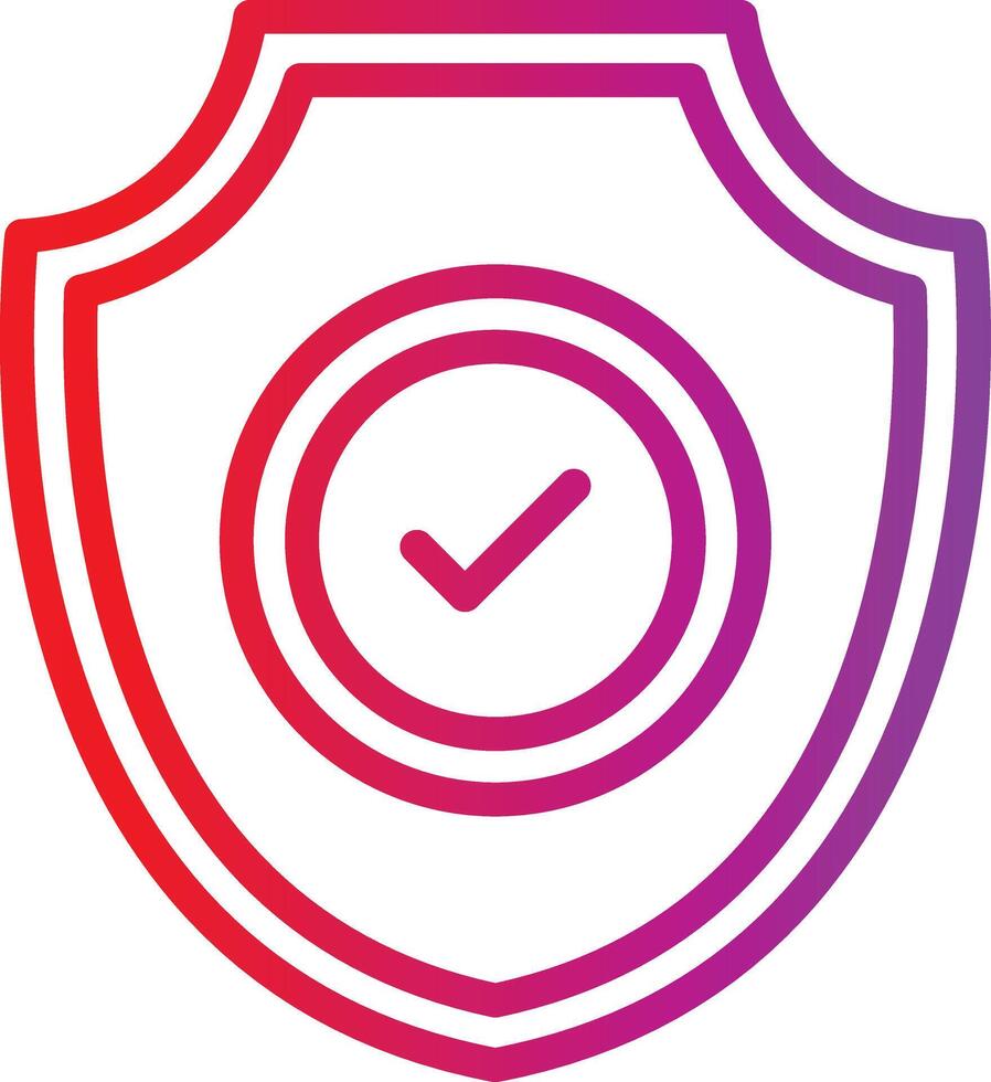 A shield with a check mark on it vector