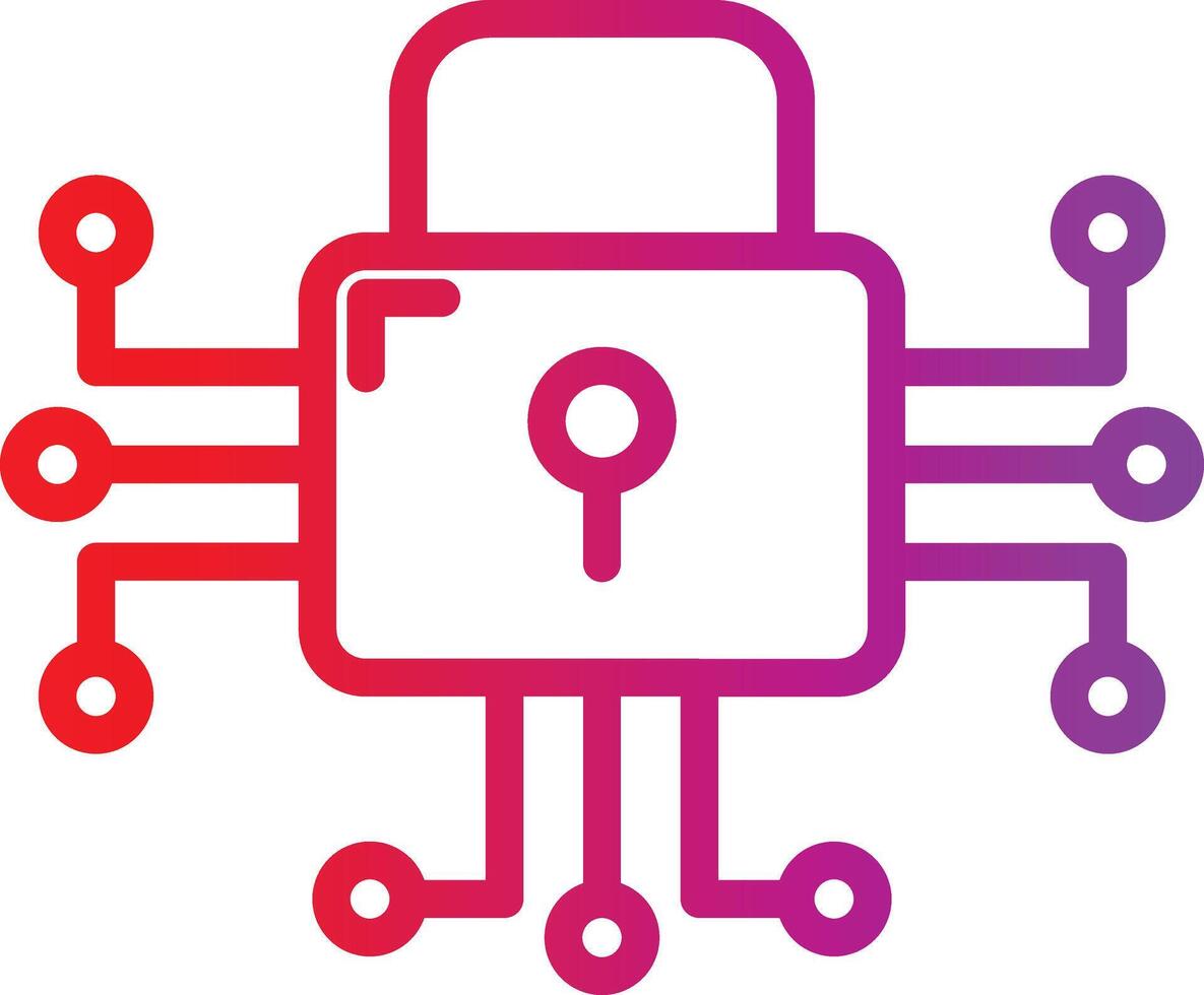 A padlock with a key inside it vector