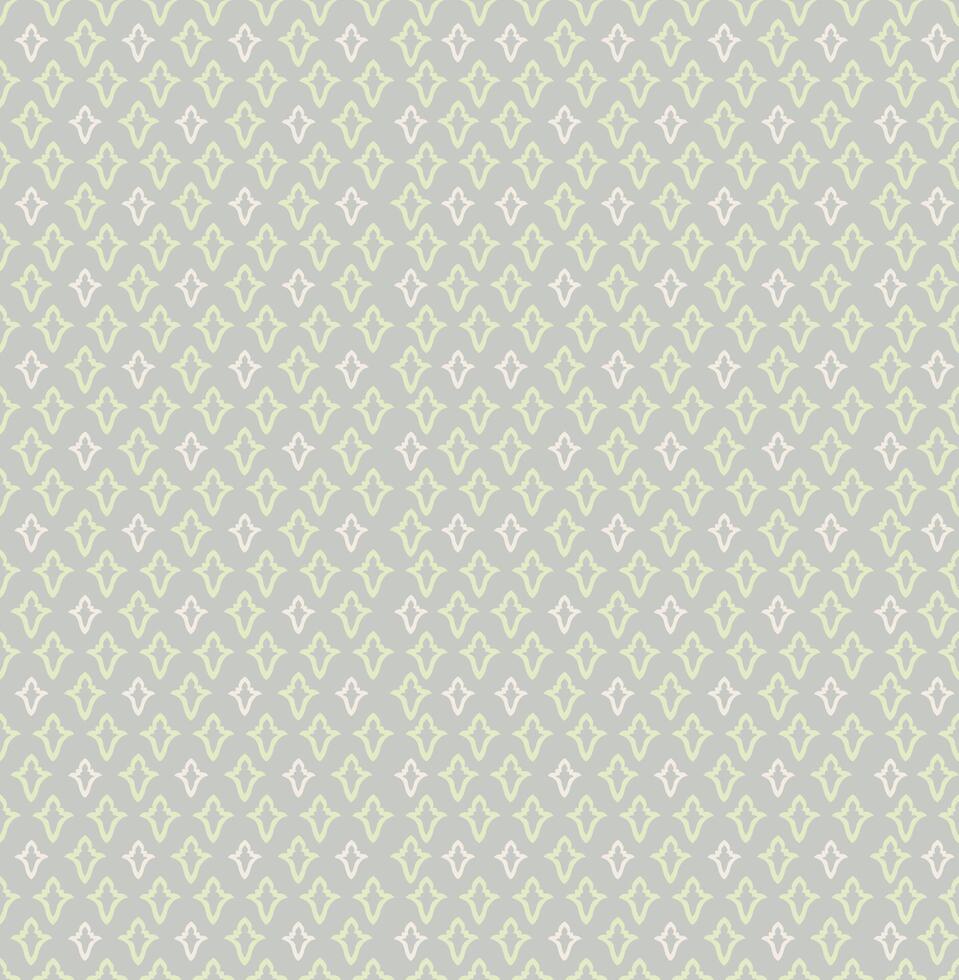 Seamless arabesque minimal abstract organic shapes pattern. Floral geometric brocade texture. Fabric background. vector