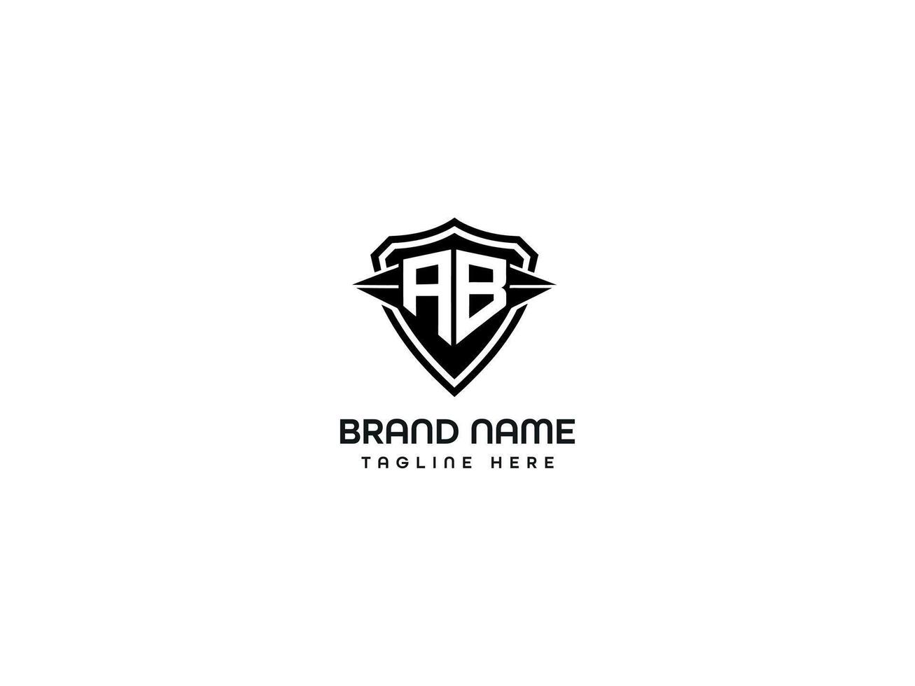 AB's Stylish Letter Mark Logo for Company Branding vector