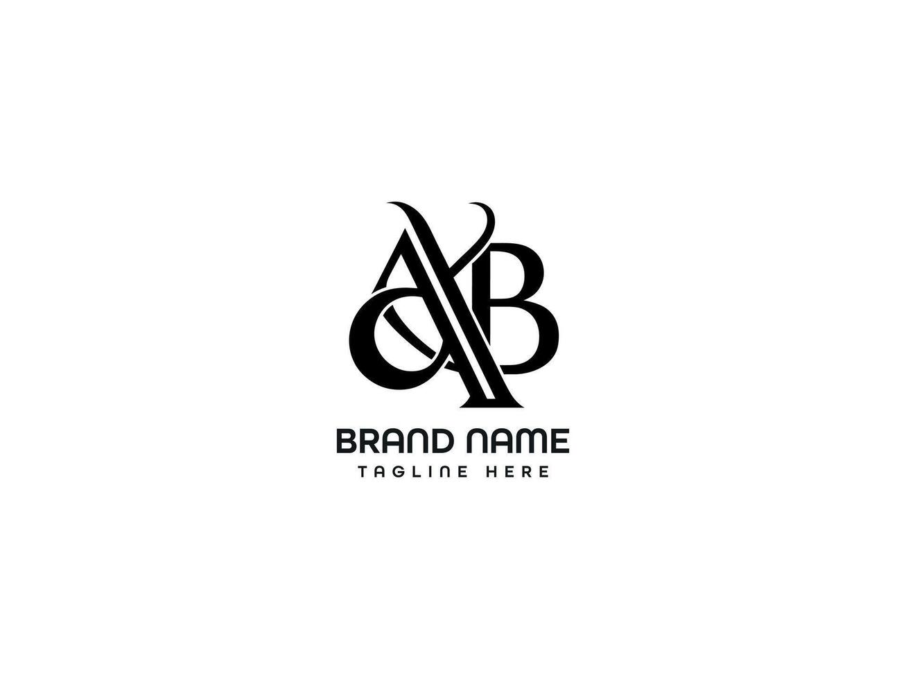 Business Branding with an Elegant Letter Mark Logo Design by AB vector