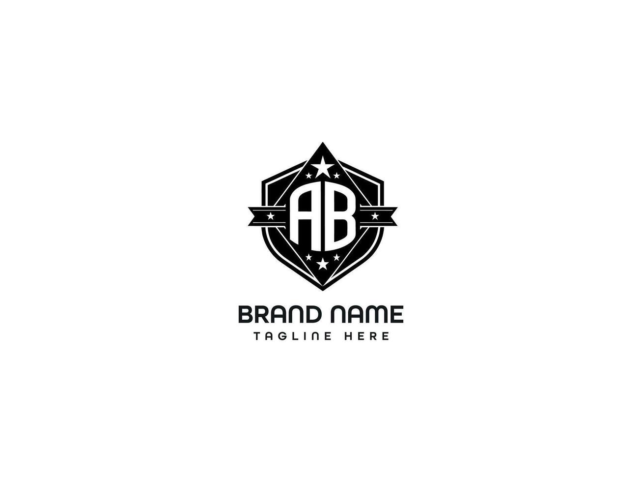 The Elegant Letter Mark Logo for Business Branding by AB vector