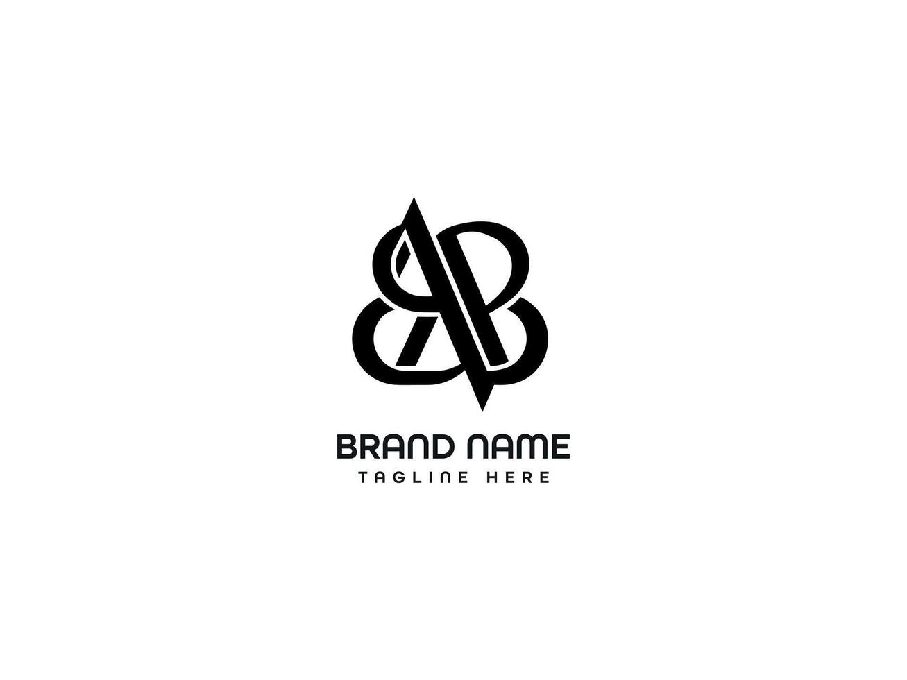 AB's Stylish Letter Mark Logo Design for Business Branding vector