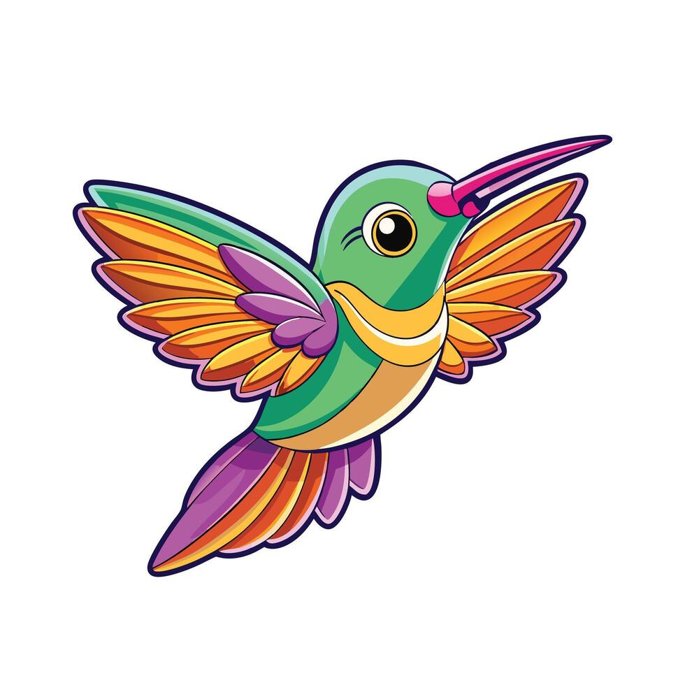 Humming bird illustration vector