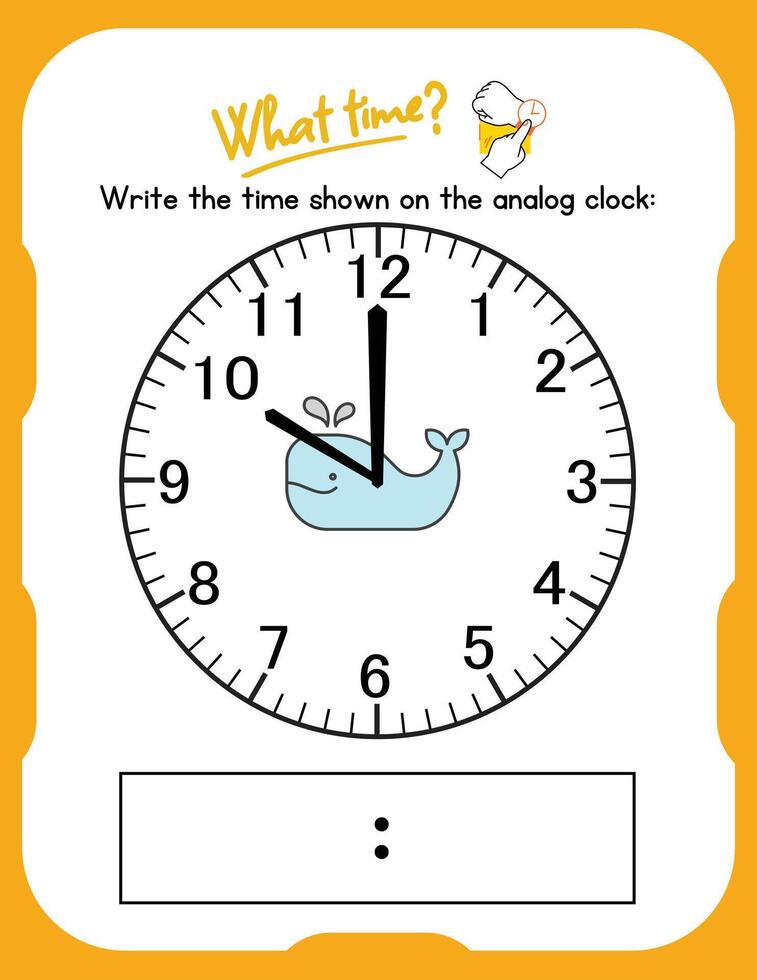 A clock with a whale on it and a number on it vector