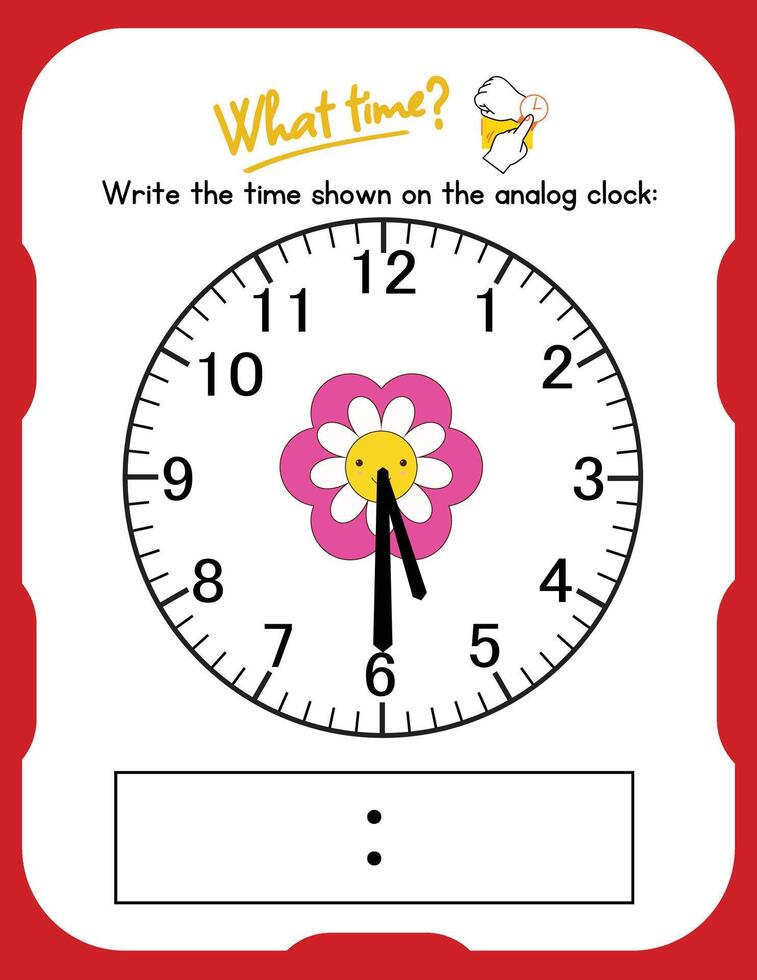 un reloj con un flor en eso y un número en eso vector