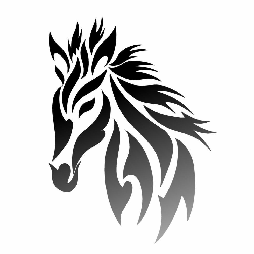 A zebra head with a tribal design vector