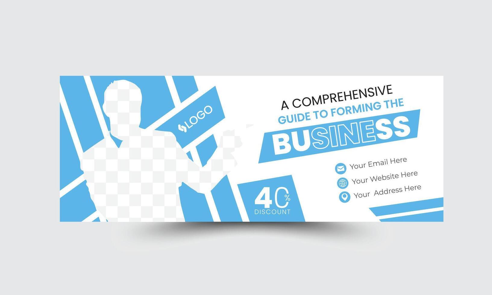 Abstract corporate business digital agency for social media cover banner template vector