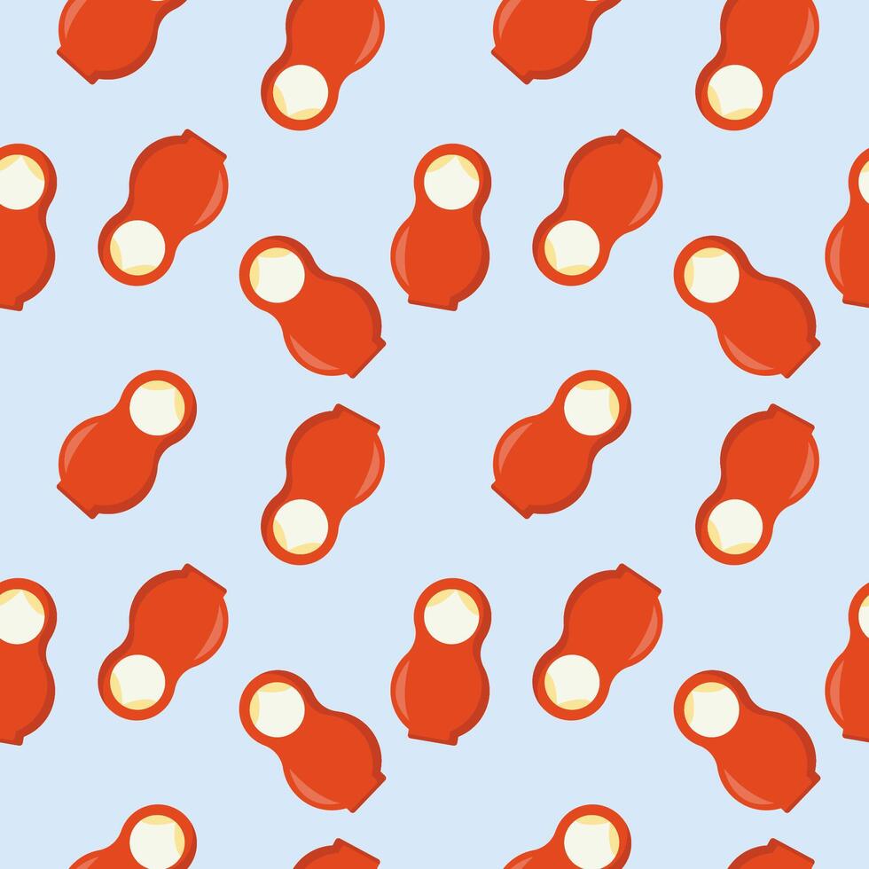 Seamless pattern with Russian nesting doll. Flat patterned illustration. vector