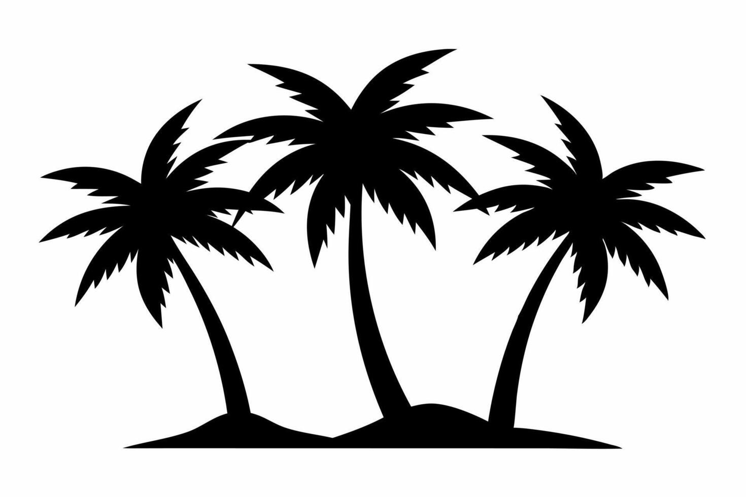 Palm tree silhouette illustration vector