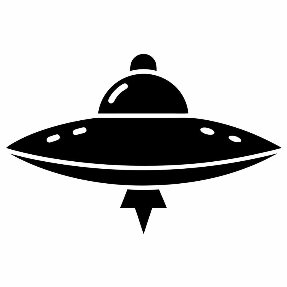 Spaceship silhouette illustration vector