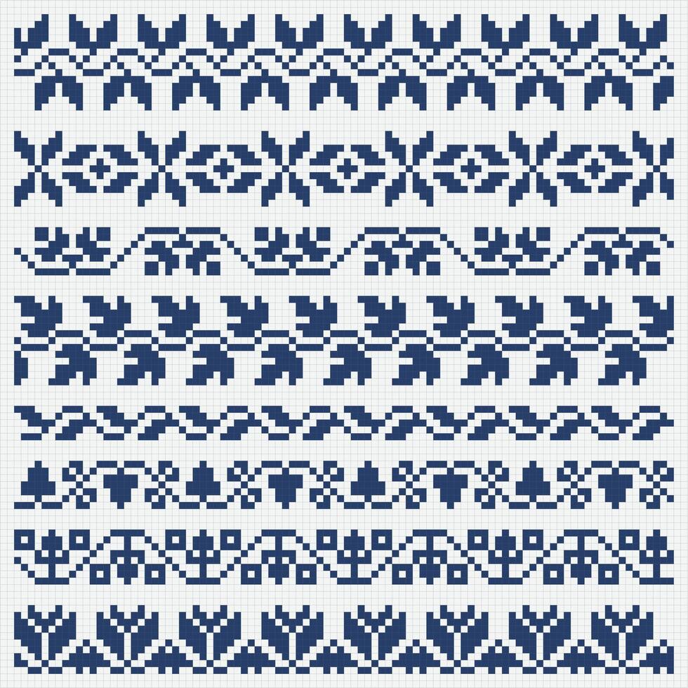 Embroidery Border Leaf vector