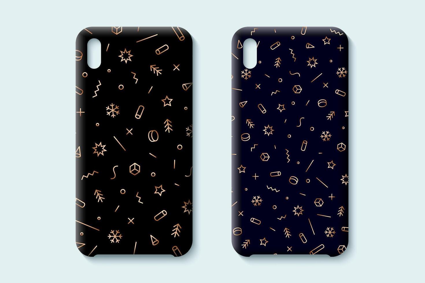 Happy New Year pattern. Template phone case with pattern vector