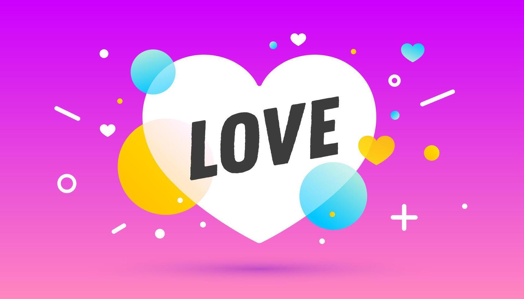 Love, speech bubble. Banner, poster, speech bubble vector