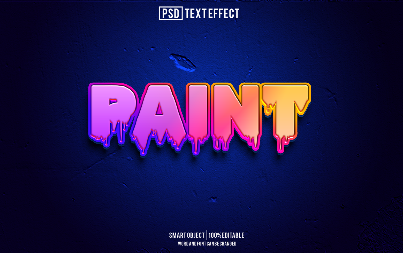 paint text effect, font editable, typography, 3d text psd