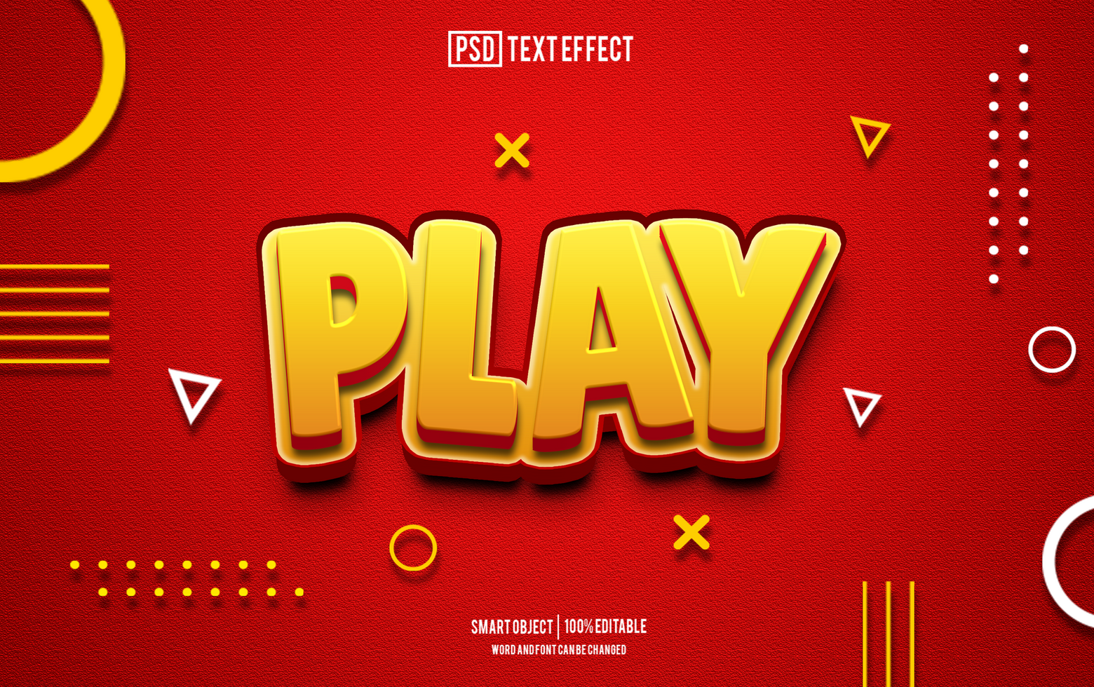 play text effect, font editable, typography, 3d text psd