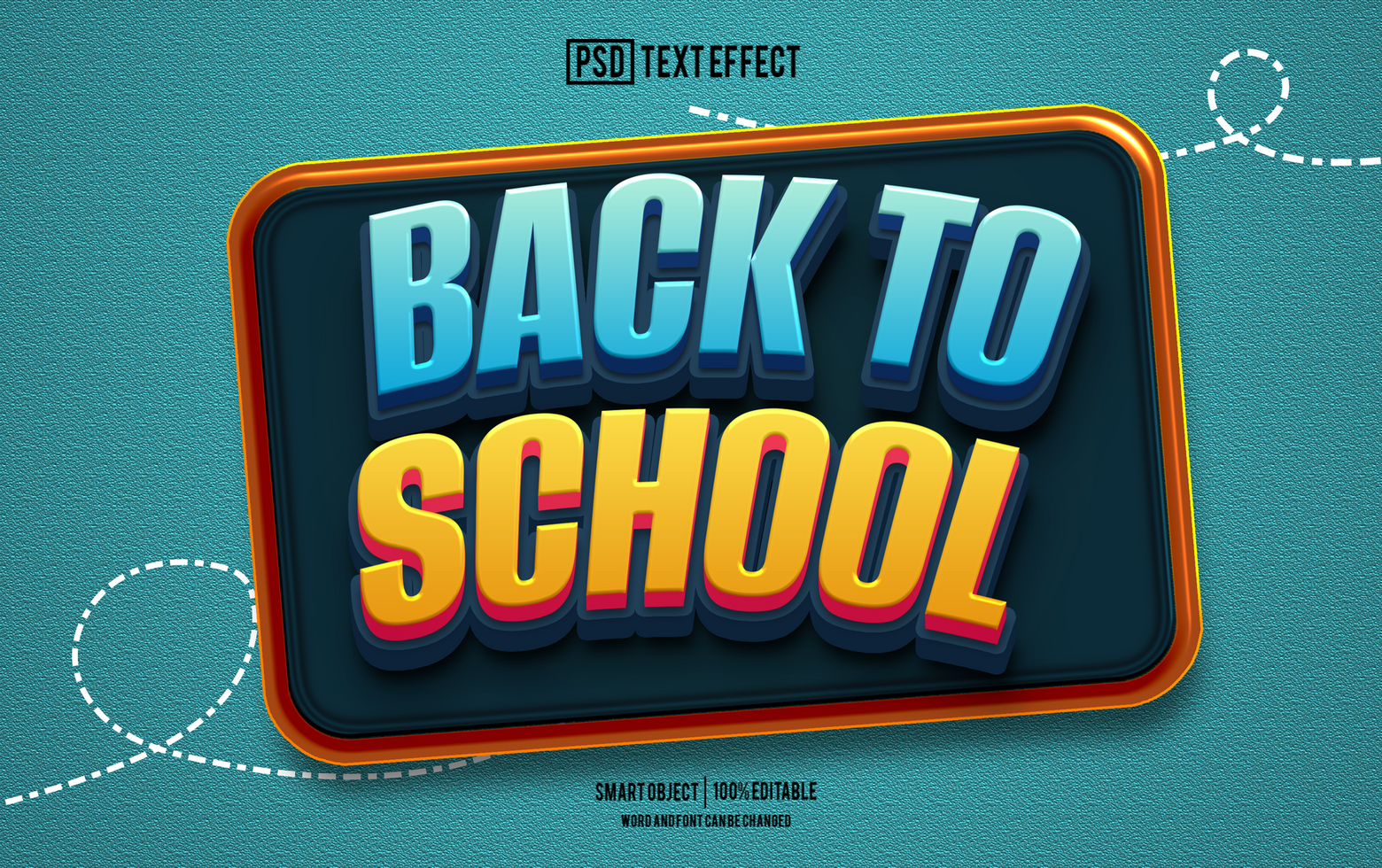 back to school text effect, font editable, typography, psd